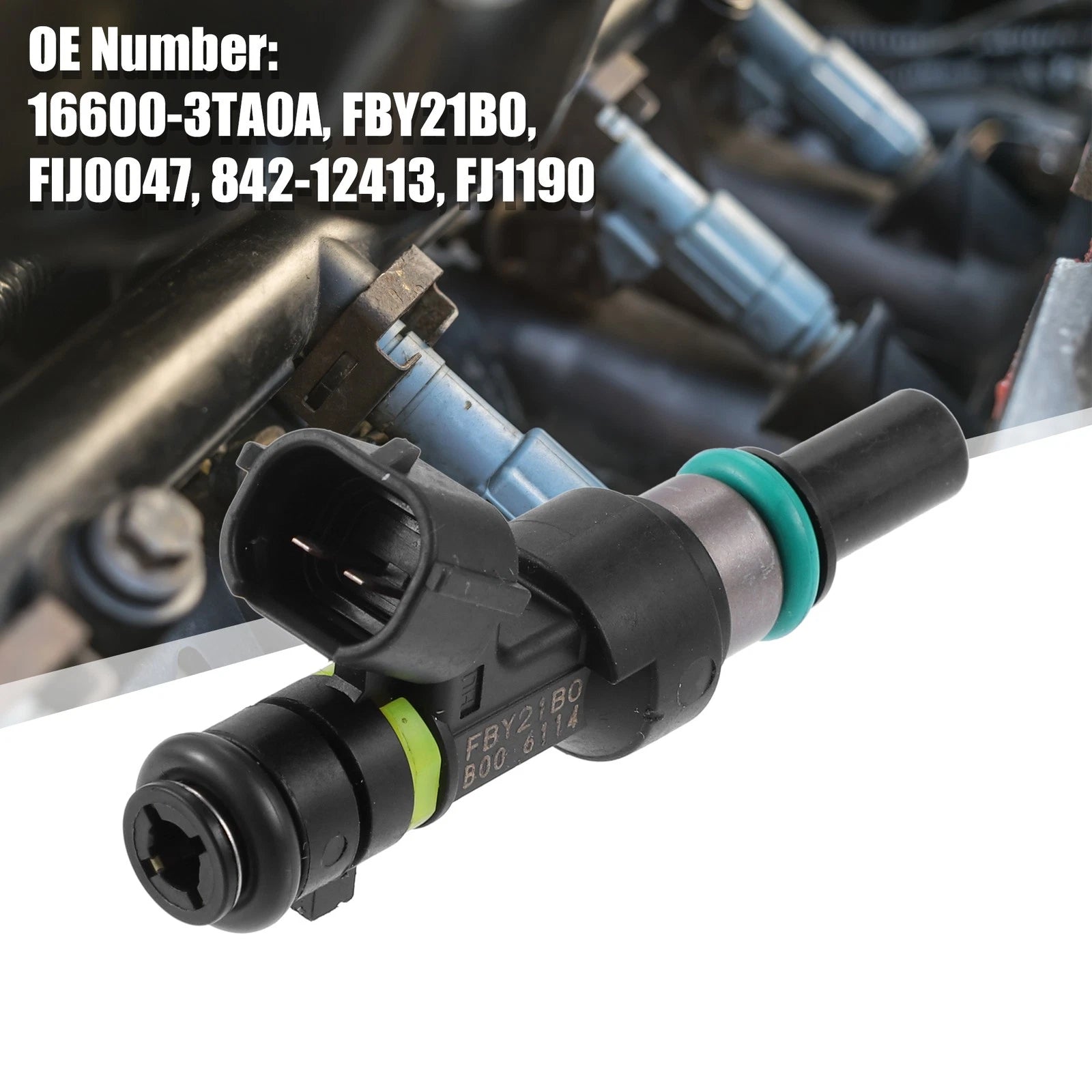 Set of 4 Fuel Injectors 16600-3TA0A FBY21B0 for Nissan Altima 2.5L (2013–2014)