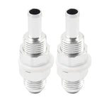 6AN Male Flare Bulkhead to 5/16" Hose Barb Fuel Tank Fittings