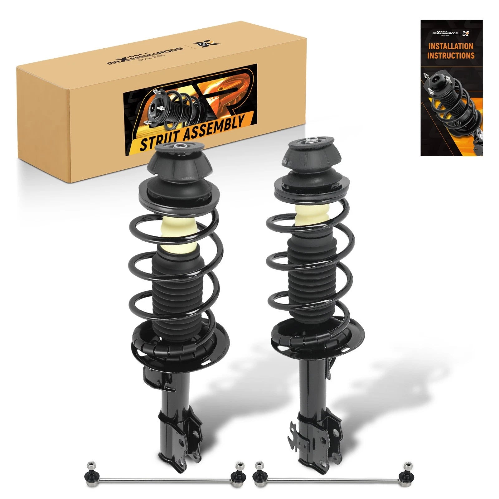 Front Struts Spring Assembly Sway Bars Kit for Toyota Yaris Sedan (2006–2011)