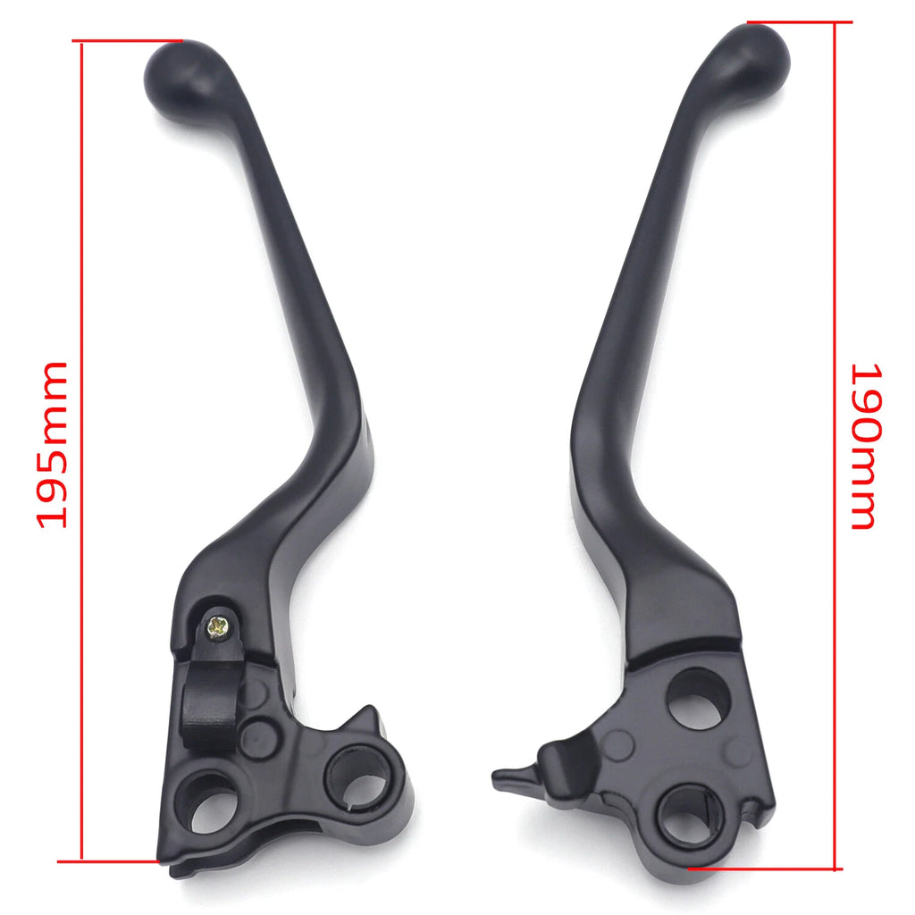 Black Skull Brake Clutch Levers for Harley XL/Dyna/Touring/Sof (1996–2007)