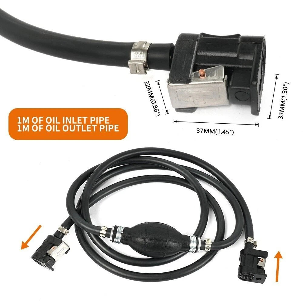 Gas Hose Fuel Line Assembly with Primer Bulb for Outboard Marine