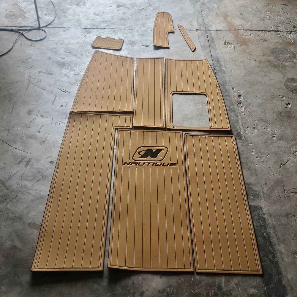 EVA Foam Faux Teak Deck Floor Mat for Nautique Super Air 210 (2002)
