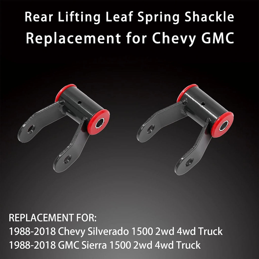 1-1.5" Rear Shackles Lift Kit 710515 for Chevy Silverado GMC Sierra 1500 (1988–2018)