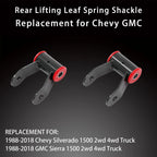 1-1.5" Rear Shackles Lift Kit 710515 for Chevy Silverado GMC Sierra 1500 (1988–2018)