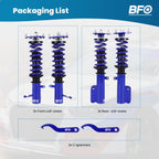 Adjustable Coilovers Lowering Kit for Toyota Corolla (E90, E100, E110, AE101, AE111)