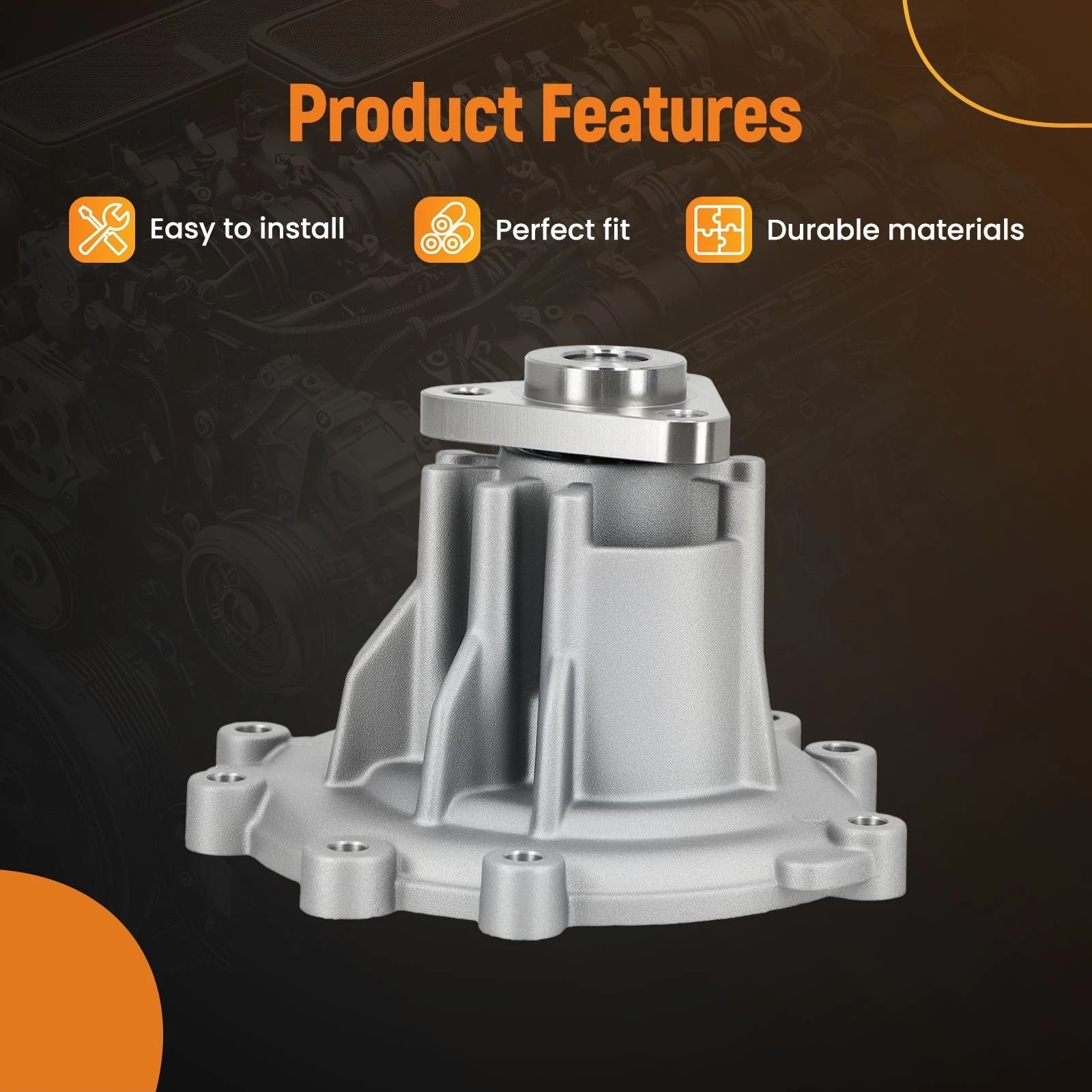 Coolant Pump for Porsche Cayenne V8 (2003-2006) Aluminum