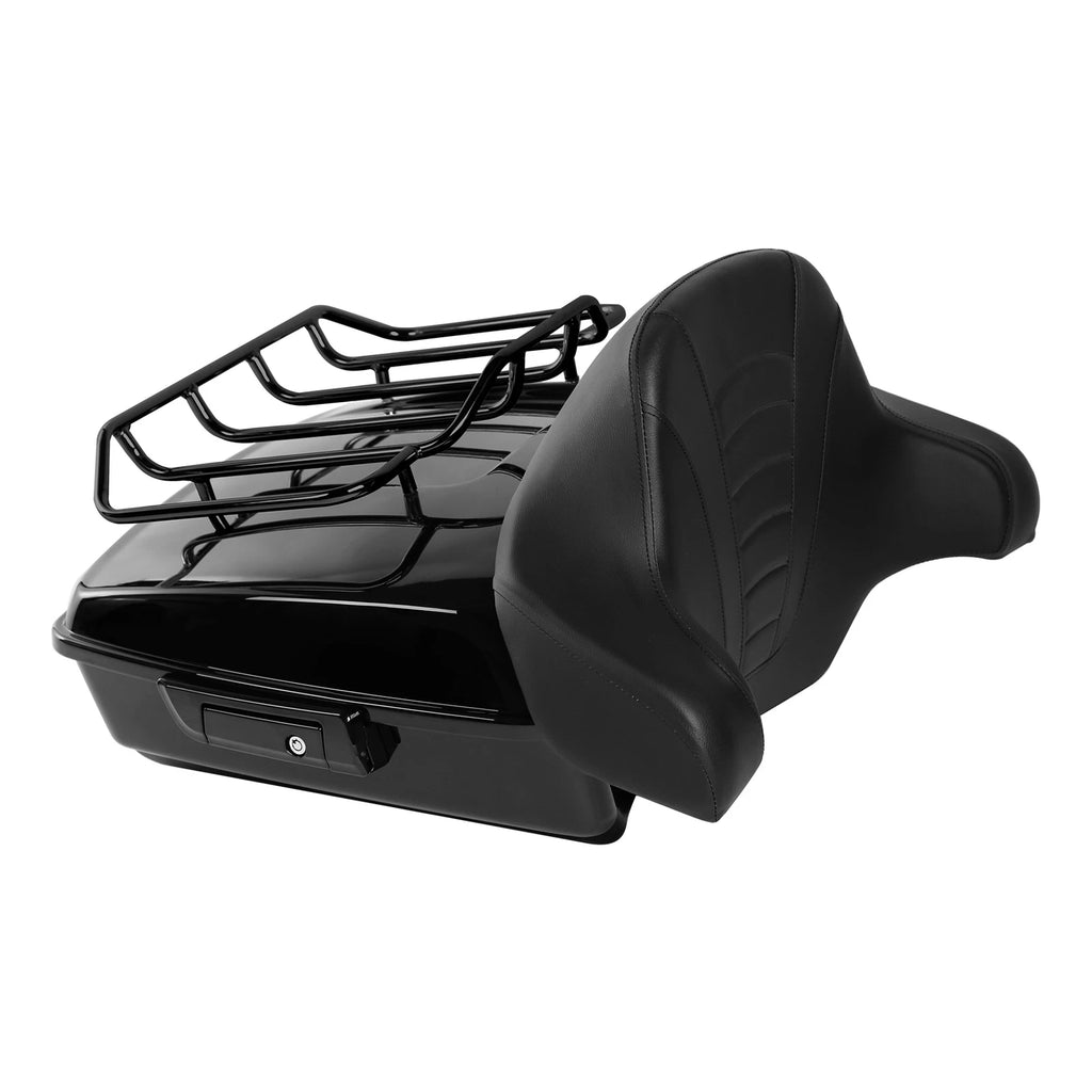 Chopped Trunk Backrest Pad Mount Rack for Harley Touring (2014–2023)