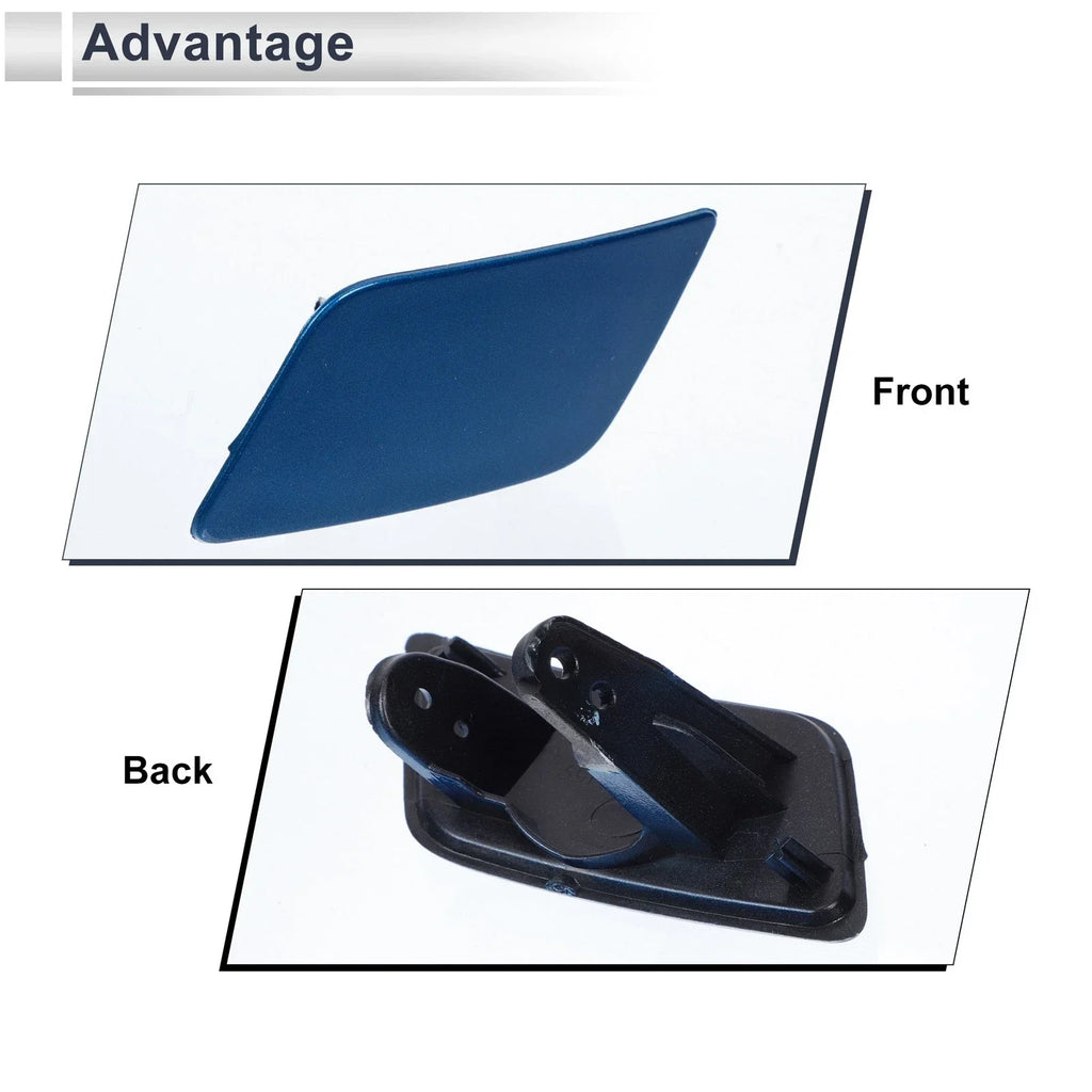 Front Left Side Bumper Headlight Washer Nozzle Cover Cap for BMW 335i GT Blue