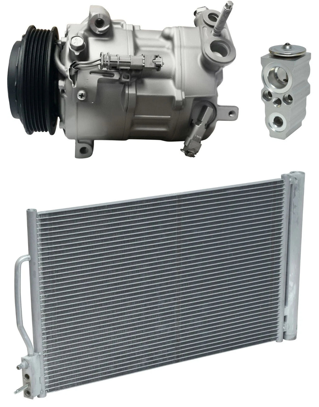 AC Compressor Kit With Condenser Replacement for Chevrolet Malibu (2016–2018)