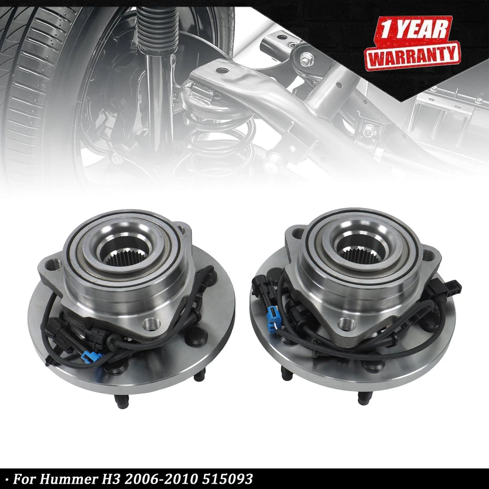 Set of 2 Front Wheel Bearing Hub Assembly for Hummer H3 (2006–2010)