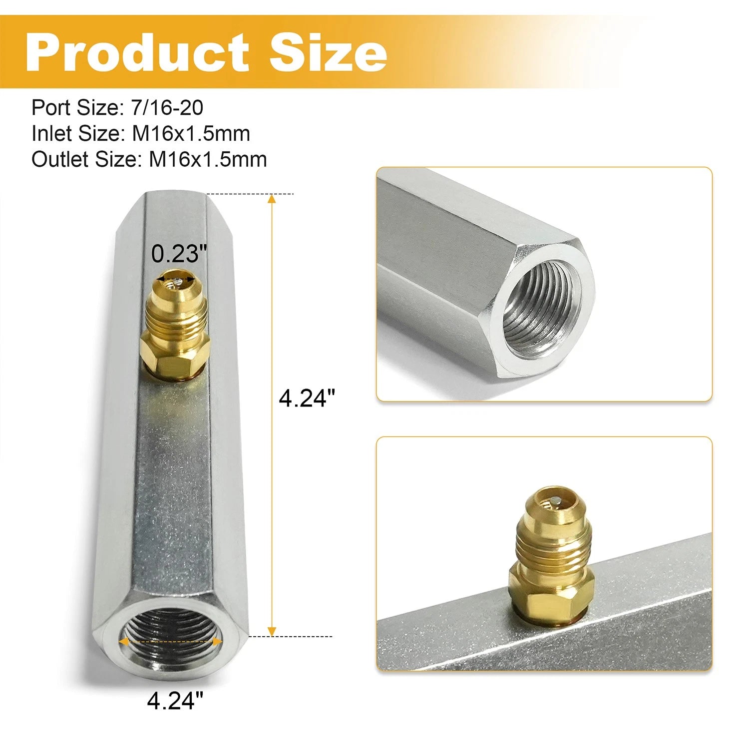 Throttle Body Injection Fuel Regulator Pressure Tester Adapter for GM TBI (1987–1995)