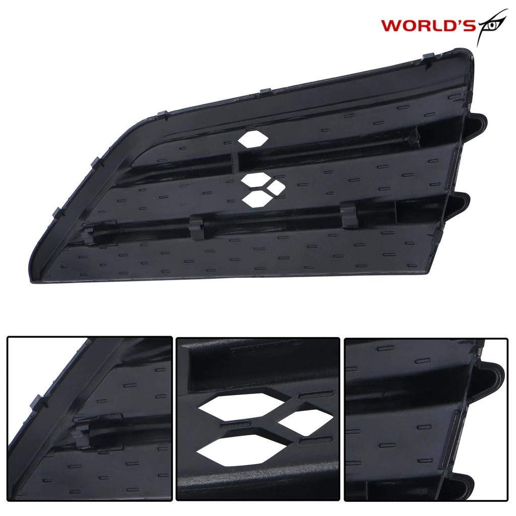 Set of 2 Bumper Fog Light Lamp Covers for Honda Pilot (2016–2018) Black Housing