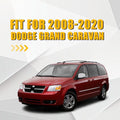 Driver Bottom Leather Seat Cover for Dodge Grand Caravan (2008–2020) Black Red Seam