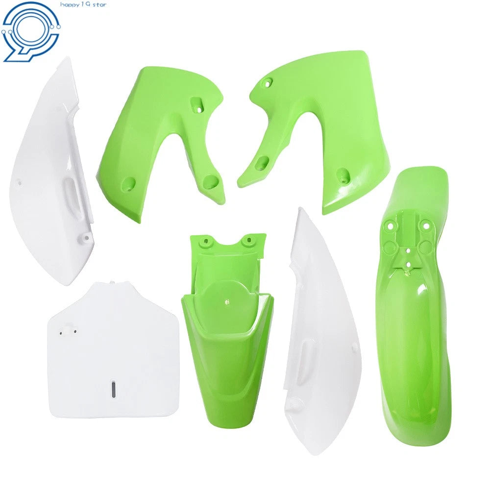 Fender Fairing Kit for Kawasaki KLX110 (2002–2009) Green & White
