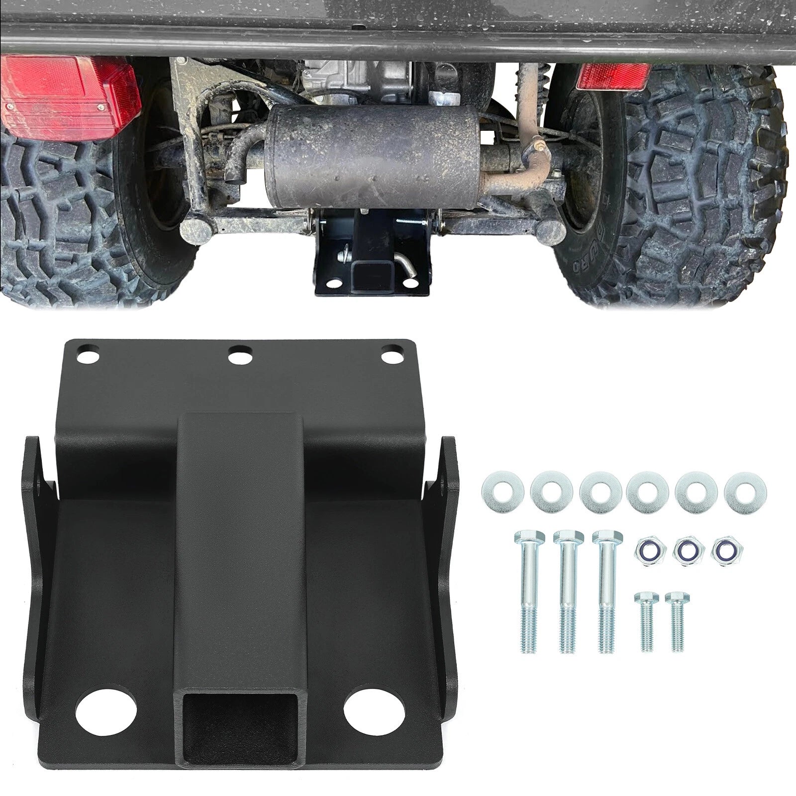 2" Receiver Rear Trailer Hitch Mount Bracket for Kawasaki Mule 600/610/SX (2007–2023)