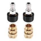 Brass Pressure Washer Adapter for M22-14 to 3/8" Quick Connect (5000 PSI)