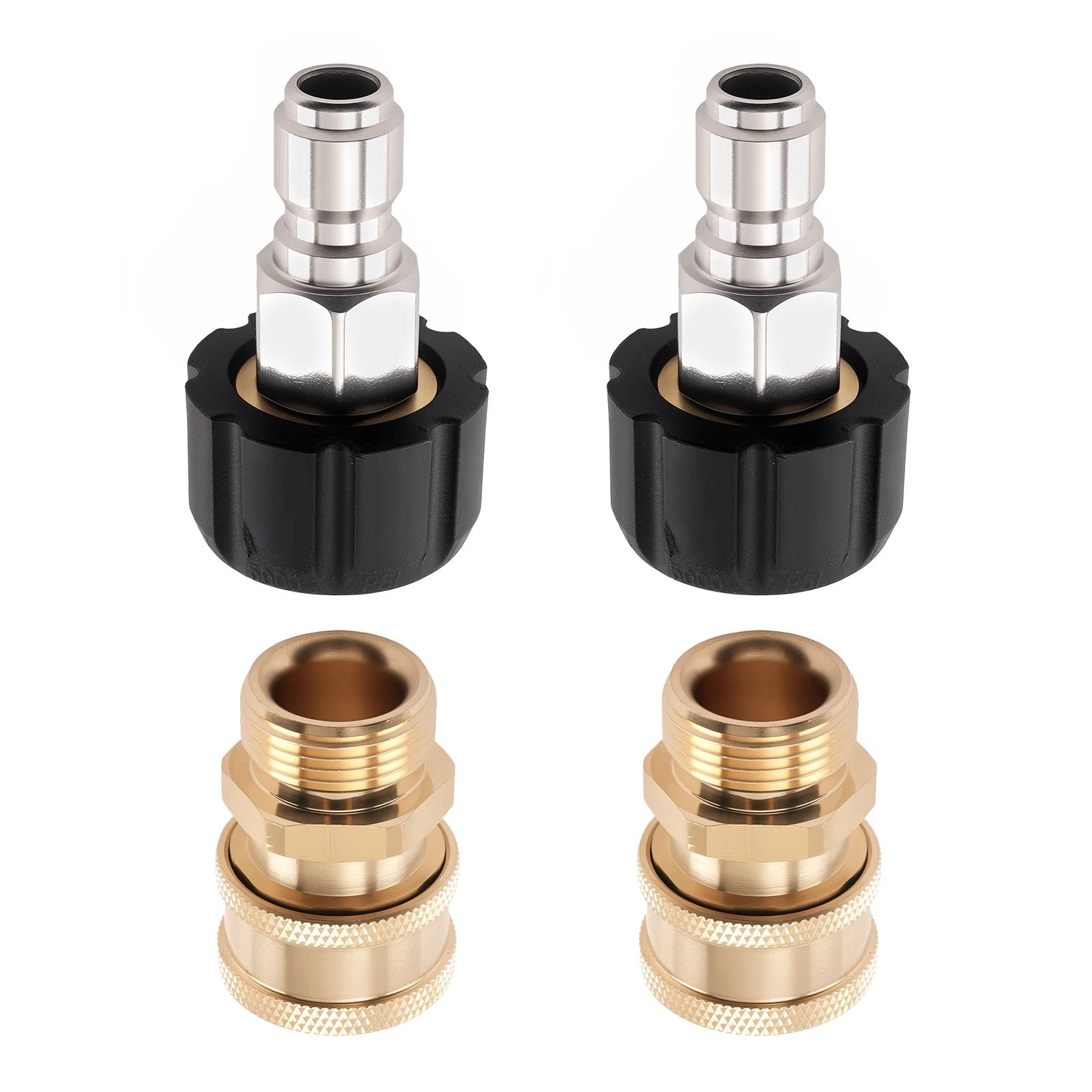 Brass Pressure Washer Adapter for M22-14 to 3/8" Quick Connect (5000 PSI)