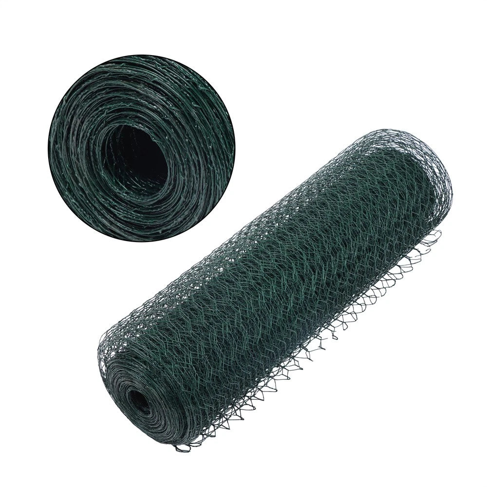 24In Green Chicken Wire Fencing for Poultry Netting (PVC Coated)