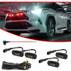 Front Grille Smoked Red LED Lights Kit for Toyota RAV4 (2019–2022)