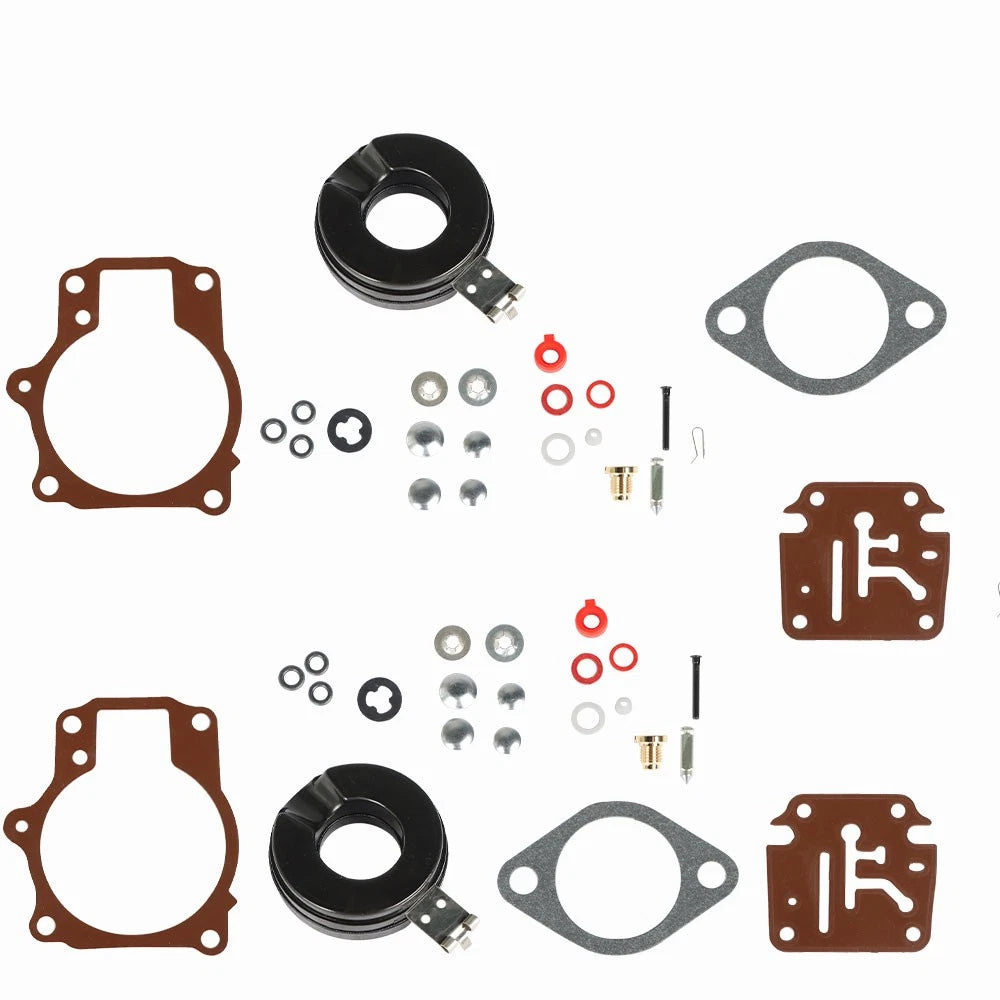 2Pcs Carburetor Rebuild Kit with Float for Johnson Evinrude 50-60 HP
