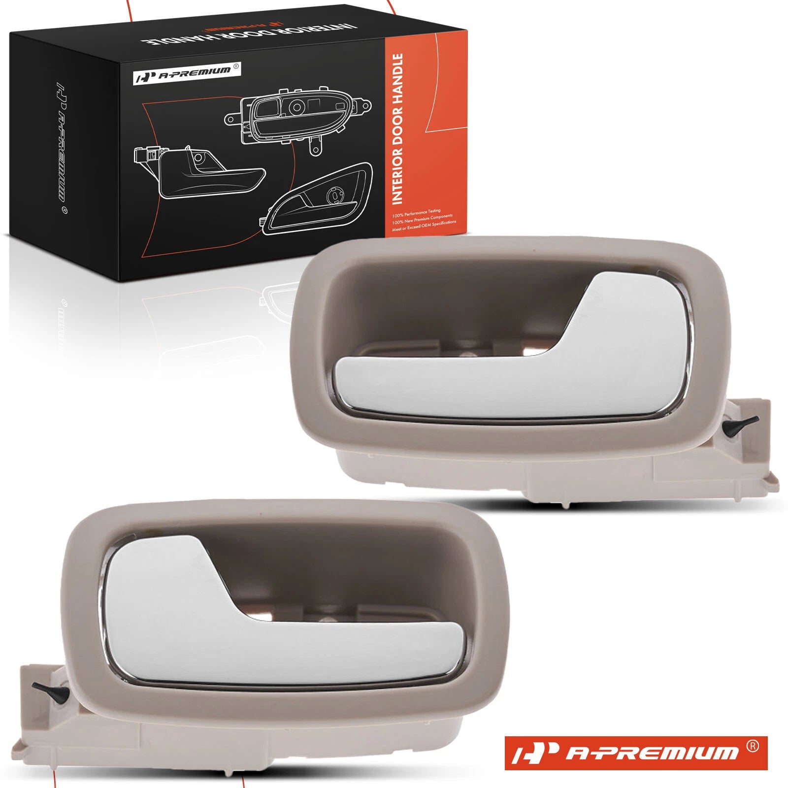 Front Interior Door Handle for Chevy Cobalt (2005–2007) Chrome Beige