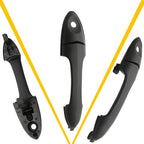 Set of 2 Exterior Door Handles for Ford Focus (2000â2007) Black