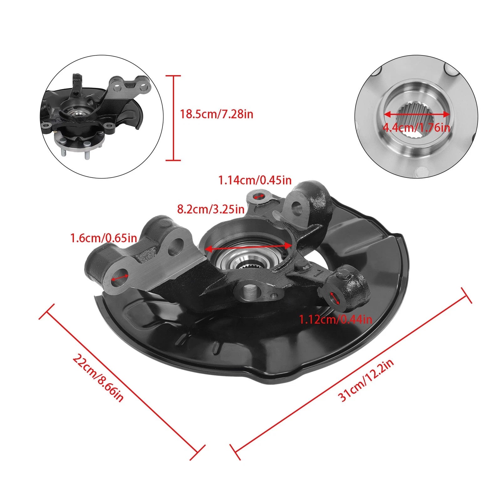 Front Steering Knuckles & Wheel Hub Bearings for Toyota Corolla (2014–2018)