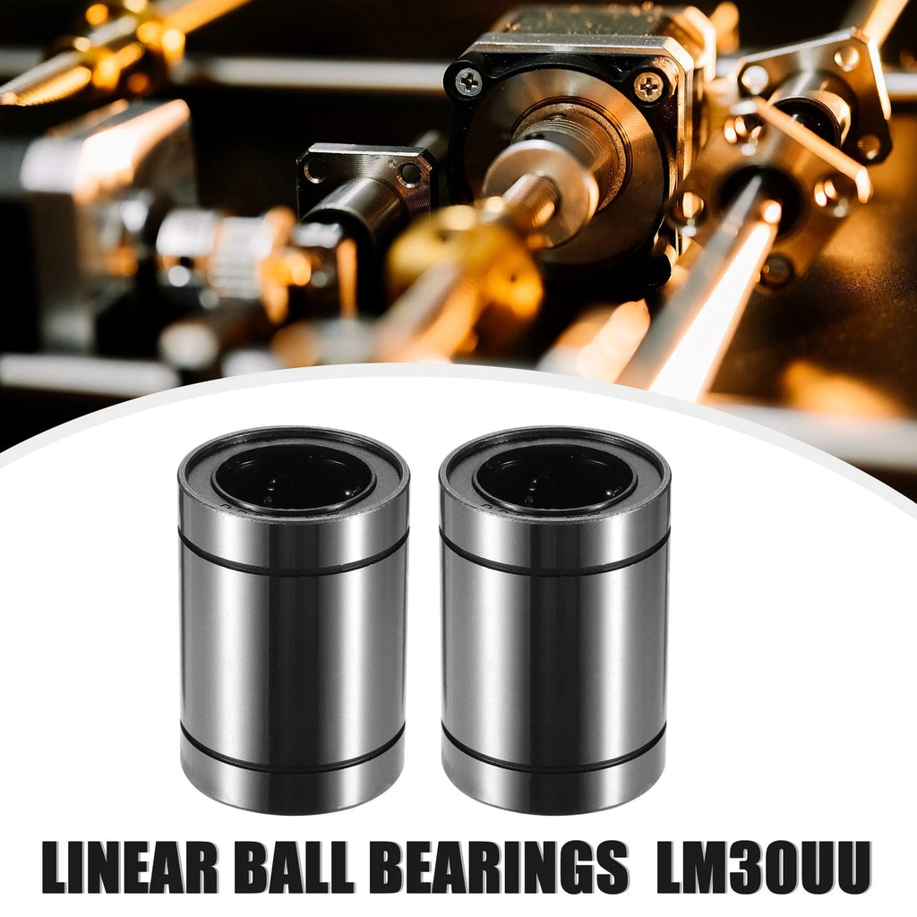 2 Pcs LM30UU Linear Ball Bearings for Car (30mm ID x 45mm OD x 64mm)