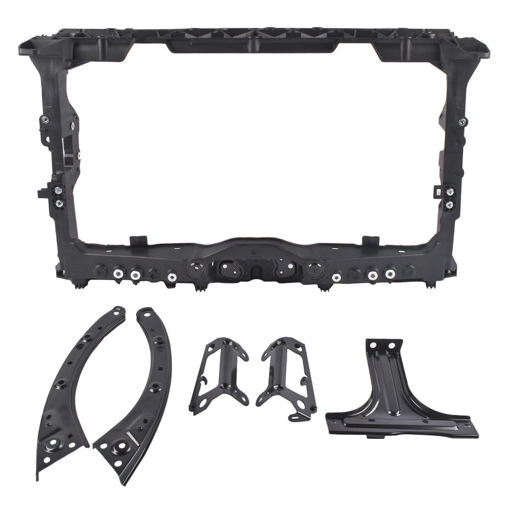 Radiator Core Support Set w/ Bracket for Honda Civic (2022–2025) - 6 Pieces Black