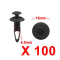 100 Pcs Push Rivets for Ford Mondeo (6.5mm Hole Dia)