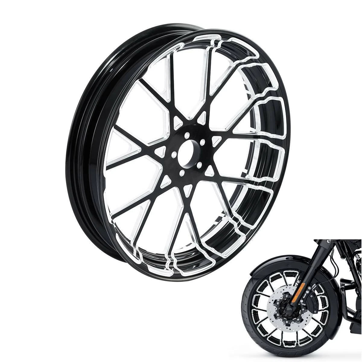 18" CNC Front Wheel Rim Hub for Harley Road King Glide (1997–2021)