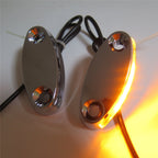 Chrome Mirror Block Off Base Plate LED for Honda CBR 600 F4 (1999–2000), CBR600RR (2003–2011)