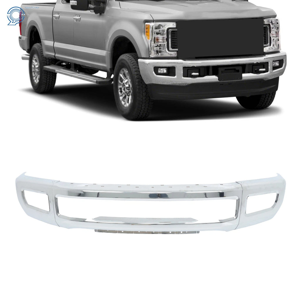 Split-Type Front Bumper for Ford F250 F350 (2017–2019) Chrome Steel