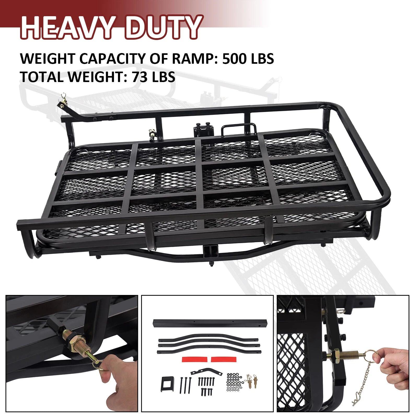 Mobility Carrier for 500LBS Wheelchair Scooter Rack (Universal Fit)