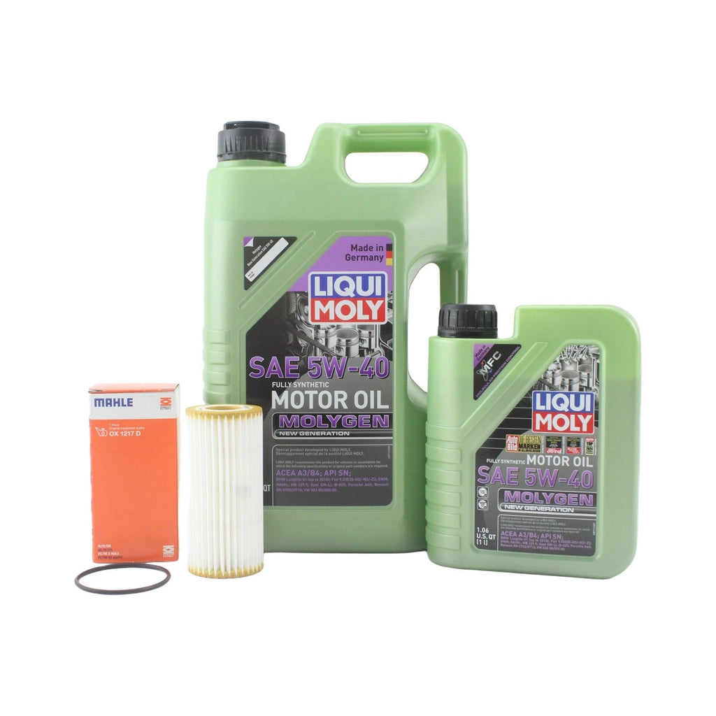 6L Liqui Moly Molygen 5W-40 Oil Change Kit for Audi L4 1.8/2.0L (2010–2023)