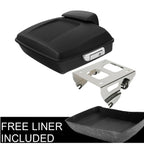 Matt Chopped Trunk Pad Solo Mount Rack for Harley Touring Glide (2014–2023)