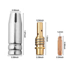 13PCS MIG Welding Kit with 10mm Copper Tips, Gas Nozzle, Gas Diffuser