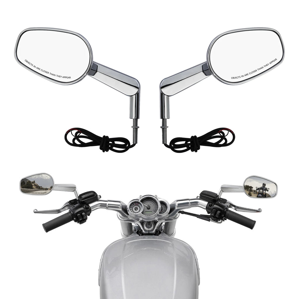 Rear View Mirrors with LED Turn Signals for Harley V-ROD VRSCF (2009–2017)