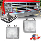 2X Chrome Front Turn Signal Corner Marker Lights for Chevy GMC Pickup 