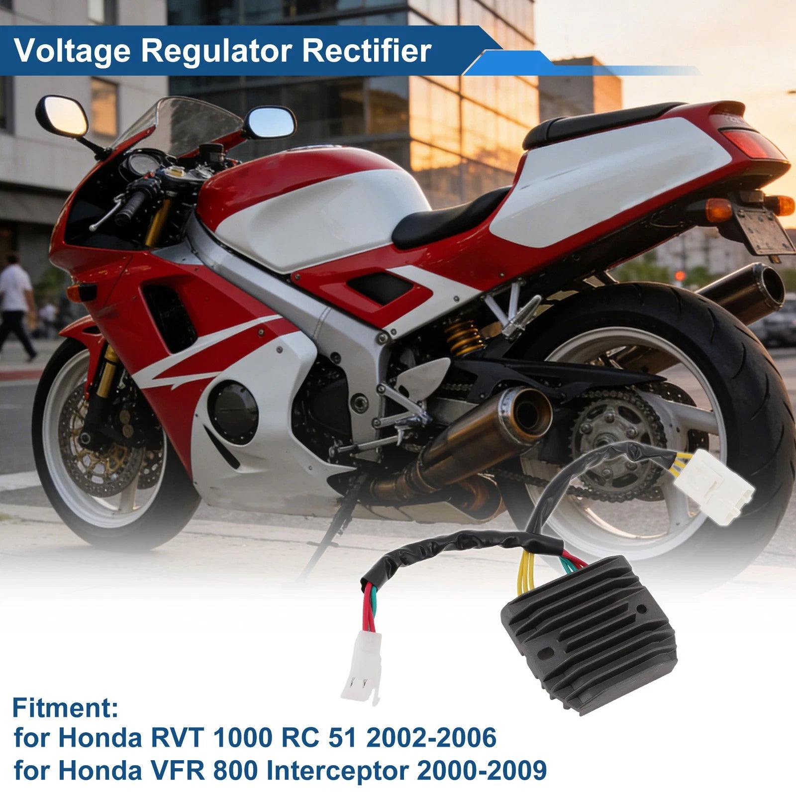 Voltage Regulator Rectifier 31600MBG306 for Honda RVT 1000 RC 51 (2002–2006)