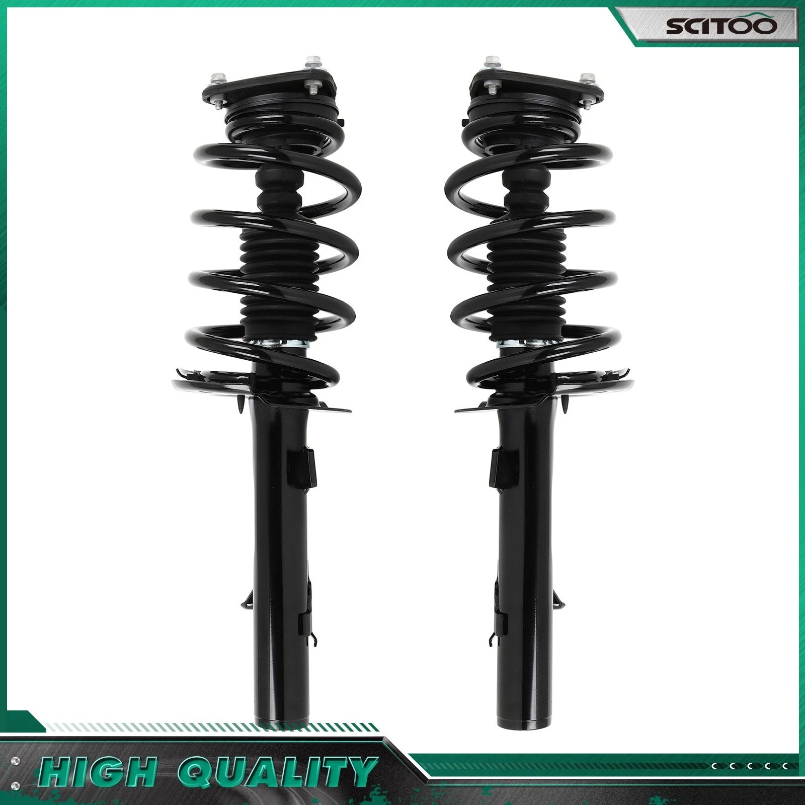 Front Pair Shock Struts & Coil Springs Mount Kits for Ford Escape (2014–2019)