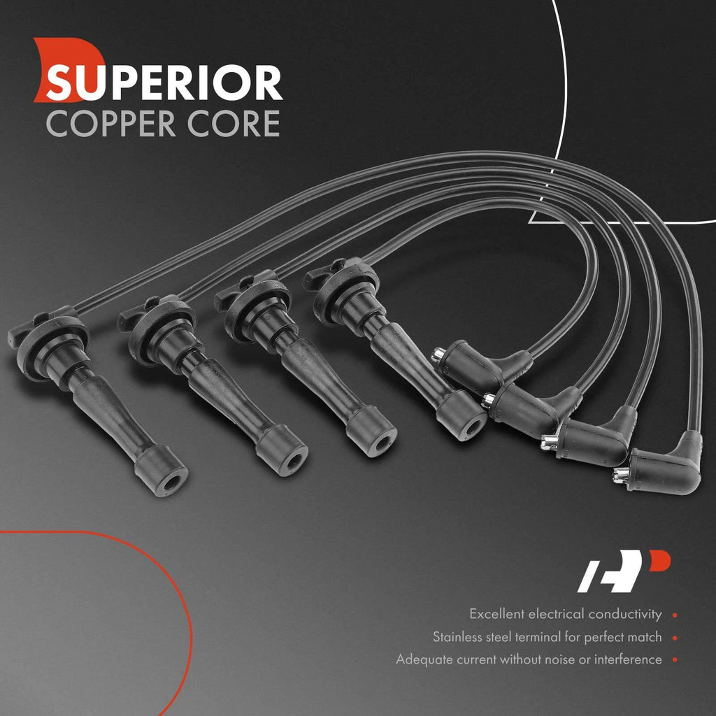 Set of 4 Spark Plug Wires for Honda CR-V (1997–2001) Acura Integra (1997–2001)