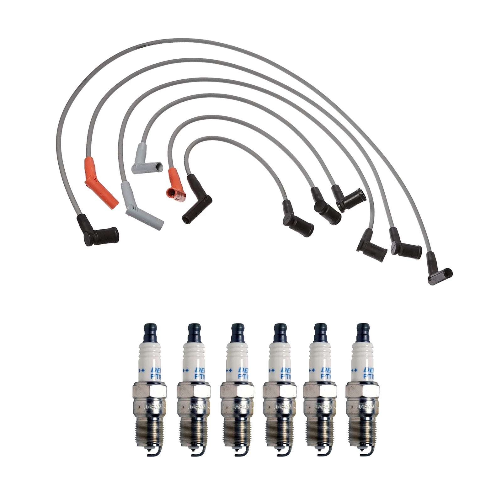 Denso Wire Set & Double Platinum Spark Plugs for Ford Mazda 3.0 V6