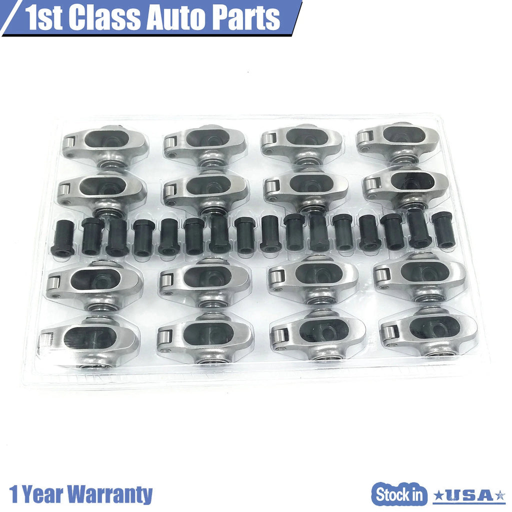 Set of 1.5 Stainless Steel Roller Rocker Arms for Small Block Chevy (305–400)