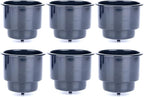 10 Pack Recessed Drink Can Holder for Boat Car Table (Black)