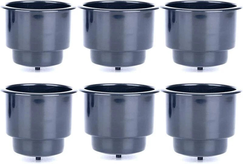 10 Pack Recessed Drink Can Holder for Boat Car Table (Black)