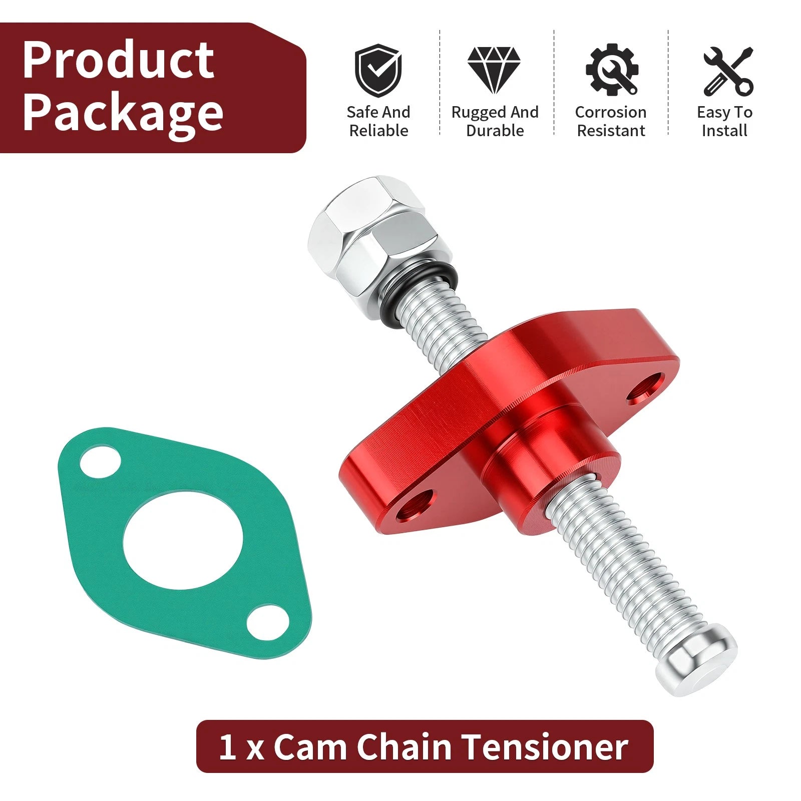 CNC Manual Cam Chain Tensioner & Gasket for Suzuki Quadsport LTZ400 (2003–2014)