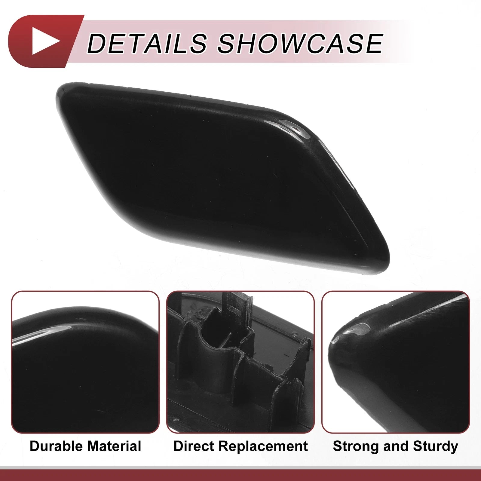 Front Right Washer Nozzle Cover Cap for Subaru Outback (2010–2018) Black