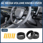 AC Media Volume Switch Knob Cover Ring for Honda CR-V (2023-2024) 3 x Pcs