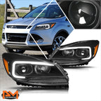 Projector Headlight w/LED DRL for Ford Escape (2013–2016)